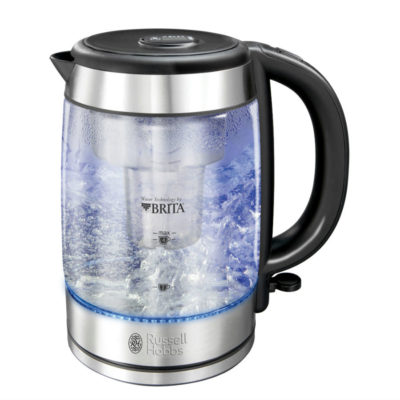 Russell Hobbs Purity Brita Glass Kettle with Blue Light Illumination Russell Hobbs Purity Brita Glass Kettle with Blue Light Illumination